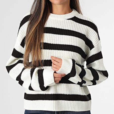 Classic Series - Pull Femme Lea Beige Clair Noir