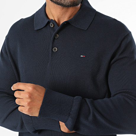 Tommy Jeans - Maglie Slim Essential 0304 Blu Navy