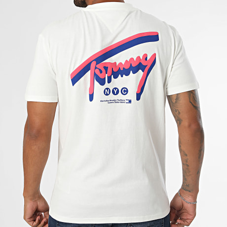 Tommy Jeans - Camiseta Regular Signature Backprint 3542 Blanco