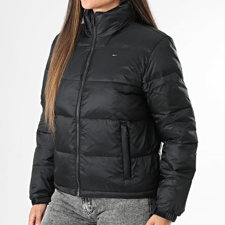 Tommy Jeans - Casaco de penas com capuz com fecho Mulher Essential 1619 Preto