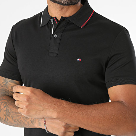 Tommy Hilfiger - Polo manga corta slim fit Liquid Cotton 3263 negro