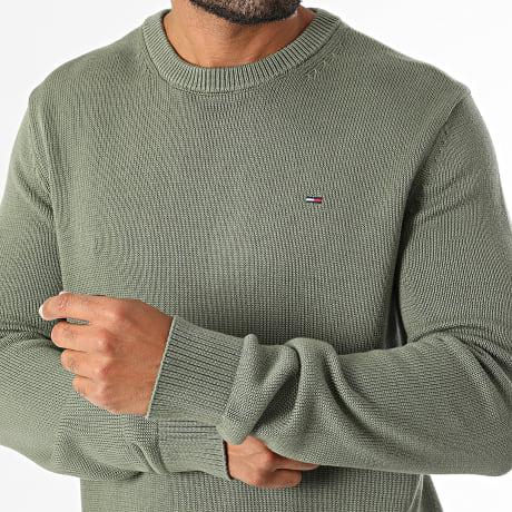 Tommy Jeans - Pull Essential 1787 Vert Kaki