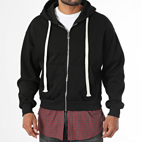 Uniplay - Sweat A Capuche Zippée 236 Noir Rouge