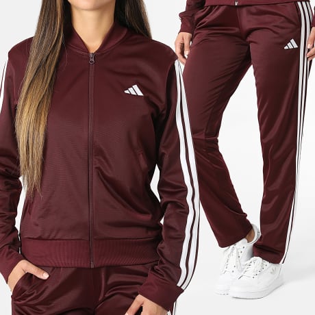 Adidas Sportswear - Trainingsanzug A Bandes Damen 3 Stripes KT0512 Bordeaux