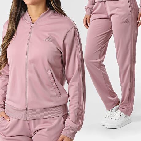 Adidas Sportswear - Ensemble De Survetement A Bandes Femme 3 Stripes KT0513 Rose
