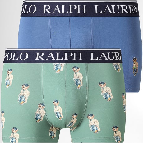 Polo Ralph Lauren - Pack of 2 Boxers Polo Bear Green Blue
