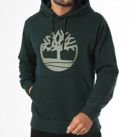 Timberland - Sudadera Capucha Tree Logo BB 0YH9T Verde Oscuro