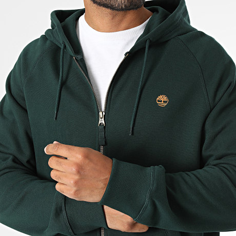 Timberland - Sudadera con capucha y cremallera completa LB Full Zip 0YHB8 verde oscuro