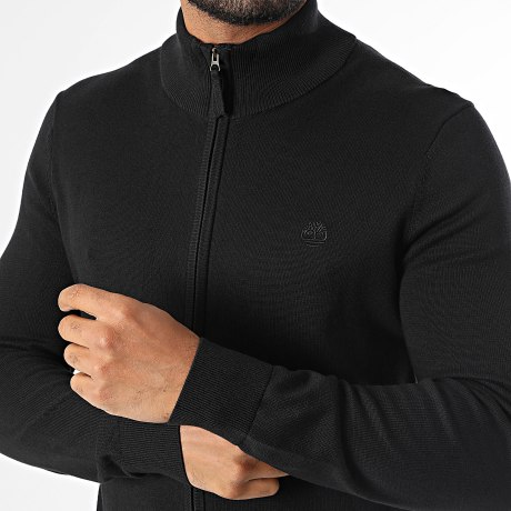 Timberland - Sudadera Cuello Zippé Cotton 1/4 0YHAY Negro