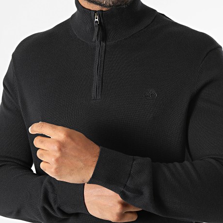 Timberland - Sudadera con cuello y cremallera Cotton 1/4 0YHAY negro