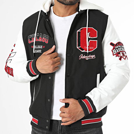 Uniplay - Veste Teddy Boutonnée 975 Noir Blanc