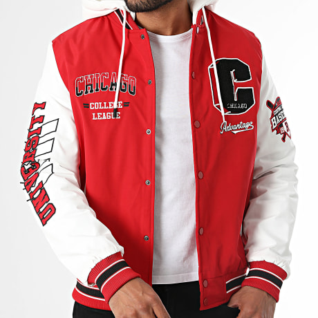 Uniplay - Veste Teddy Boutonnée 975 Rouge Blanc