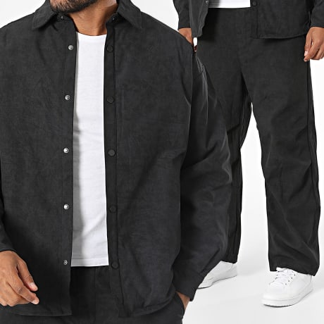 Uniplay - Ensemble Veste Boutonnée et Pantalon Large 597 Noir