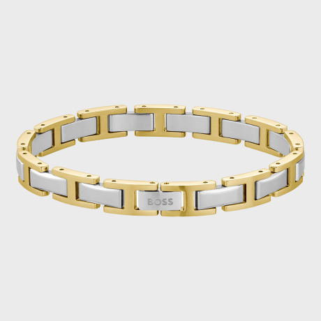 BOSS - Pulseira Elo Nolan 1580793 Dourado Prateado