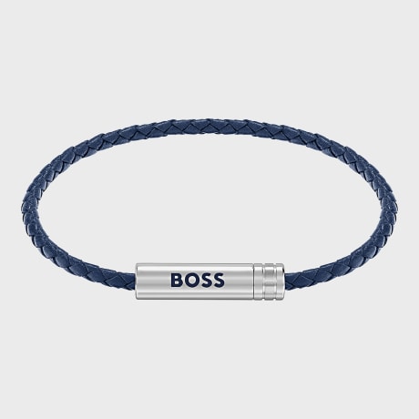 BOSS - Pulseira Trançada Ares Hair 1580874 Azul Marinho
