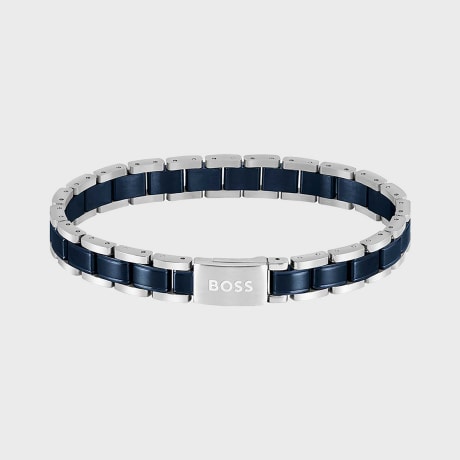 BOSS - Pulseira Mlkee 1580664 Prateado Preto