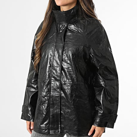 Classic Series - Giacca Similpelle Zippata Donna 227 Nero