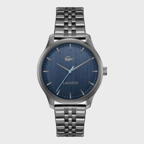 Lacoste - Horloge Lisbon Logo Krokodil Gunmetal Donkerblauw