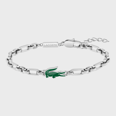 Lacoste - Bracelet Arthor Argenté Vert