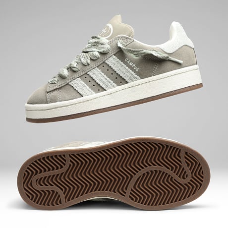 Adidas Originals - Zapatillas Mujer Campus 00s W KK0047 Silver Pebble Linen Green Core White