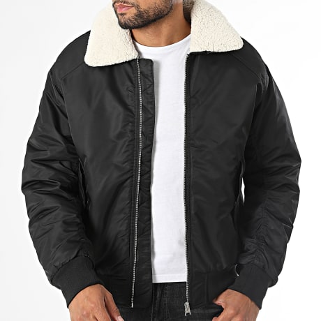 Blend - Veste Bomber Col Mouton 20721257 Noir