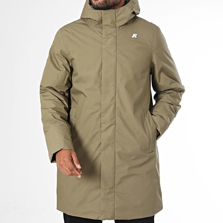 K-Way - Khaki Green Thomas Warm K4147FW Parka Hooded Long