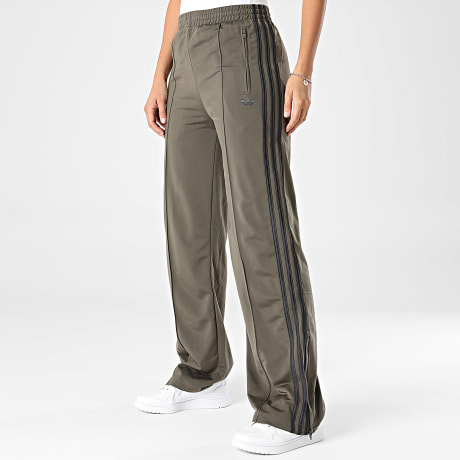 Adidas Originals - Pantalon Jogging Loose A Bandes Femme Firebird KV2234 Vert Kaki Noir