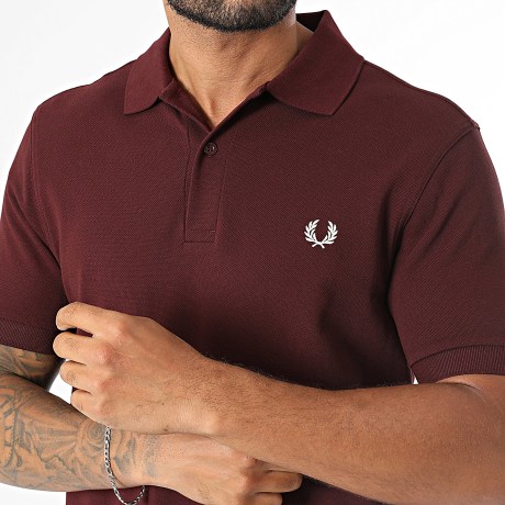 Fred Perry - Polo Manches Courtes The Fred Perry M6000 Bordeaux Blanc