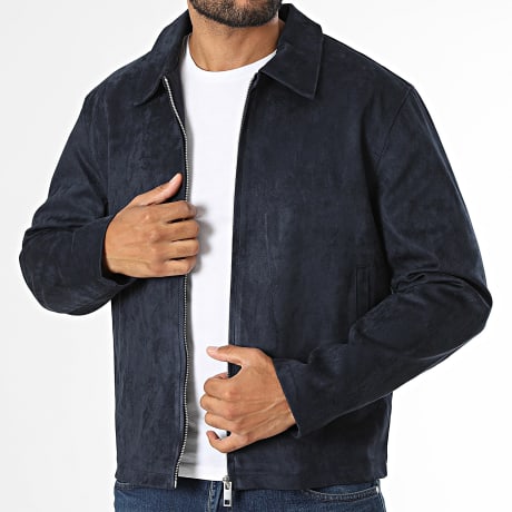 Frilivin - Giacca Scamosciata Zippata N90 Blu Navy