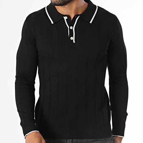 Frilivin - Polo Lange Mouwen 804 Zwart