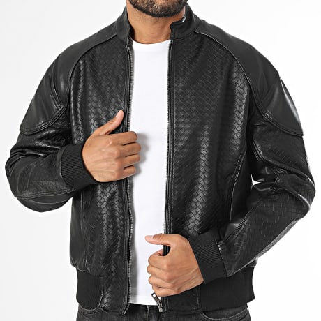 Frilivin - Giacca Similpelle Zippata 3U2 Nero
