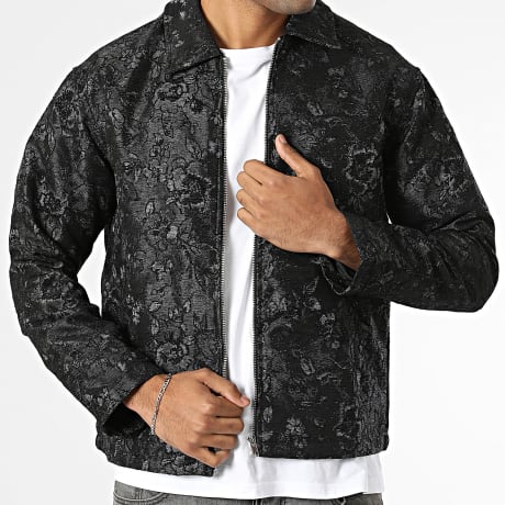 Frilivin - Chaqueta con cremallera 601 Negro Floral