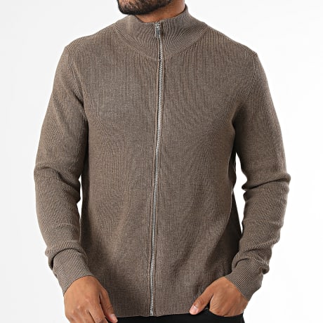 Frilivin - Cardigan met rits 913 Bruin