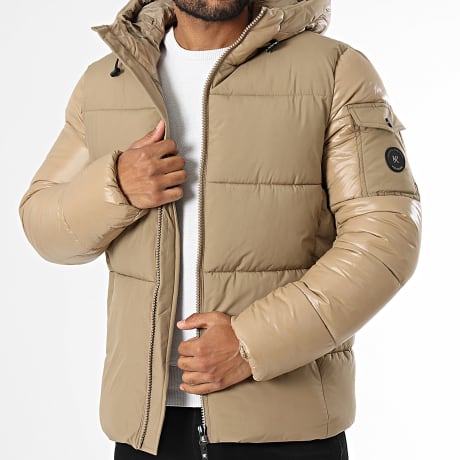 Kymaxx - Plumífero Capucha Beige