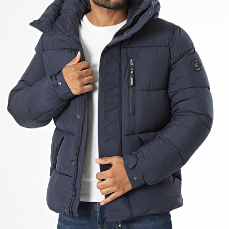 Kymaxx - Plumífero con capucha Azul Marino