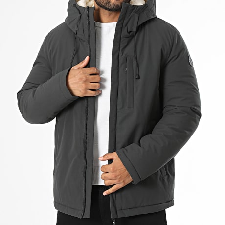 Kymaxx - Parka Capuche Gris Anthracite
