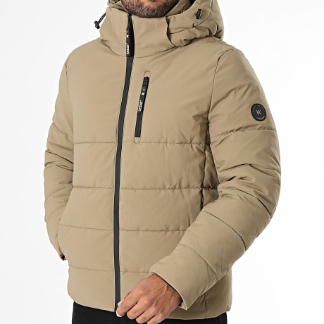 Kymaxx - Plumífero con capucha con cremallera 388 Beige
