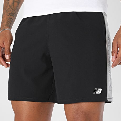 New Balance - Short Jogging MB62E3PD Noir Gris Anthracite