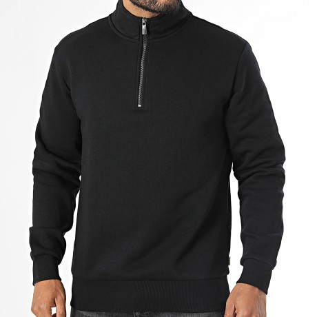 Only And Sons - Sweat Col Zippé Ceres Noir
