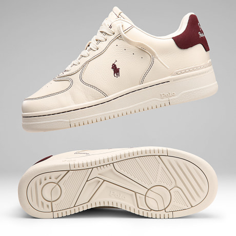 Polo Ralph Lauren - Sneakers Masters Court Ecru Wine