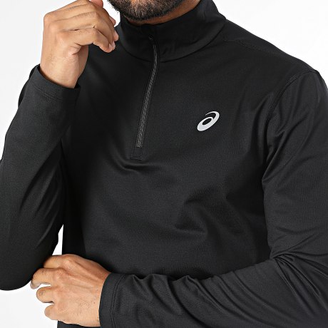 Asics - Langarmshirt mit Reißverschluss Regular Fit Core 2011D369 Schwarz