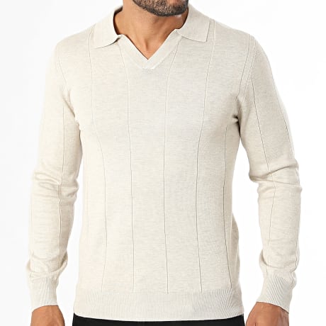 Frilivin - Pull Col V 645 Beige