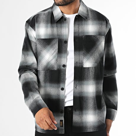 Jack And Jones - Overshirt Geruit Jackson Grijs Wit Zwart