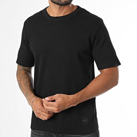 Jack And Jones - T-Shirt Fusion Waffle Zwart