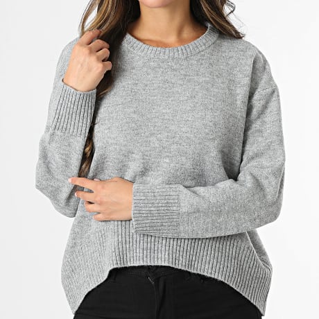 Only - Pull Femme Alivia Gris Chiné