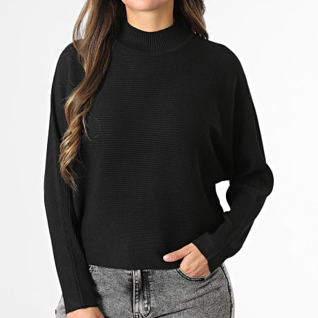 Only - Pull Col Montant Femme Prime Life Noir