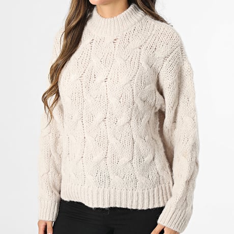 Classic Series - Pull Col Montant Femme Aybe Beige