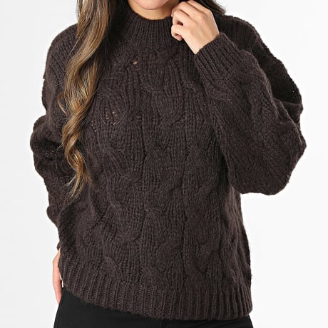 Classic Series - Pull Col Montant Femme Aybe Marron