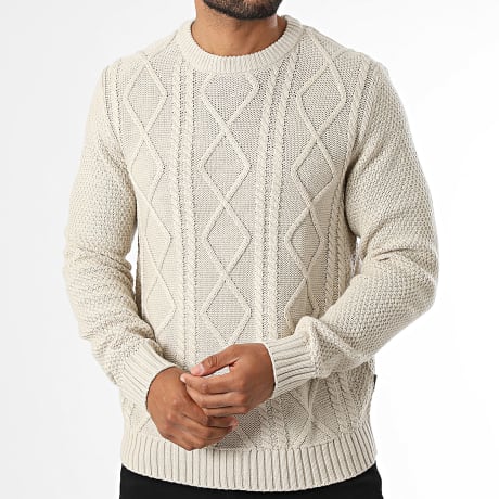 JJ Rebel - Pull En Maille Luka Beige
