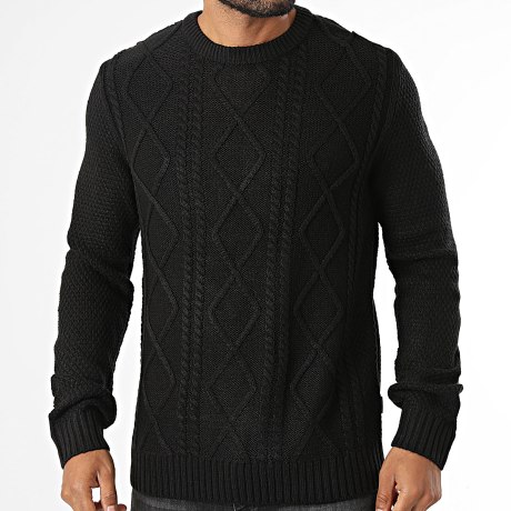 JJ Rebel - Pull En Maille Luka Noir